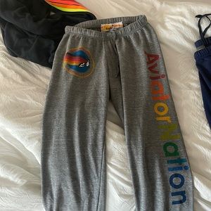 Grey aviator sweatpants